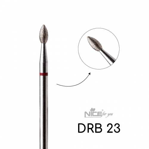 Фреза алмазная Nice for you ПЛАМЯ DRB 23 Красное (почка)