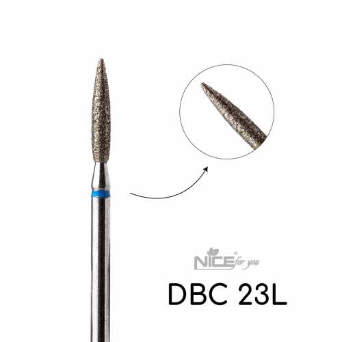 Фреза алмазная Nice for you ПЛАМЯ DBС 23L Синее