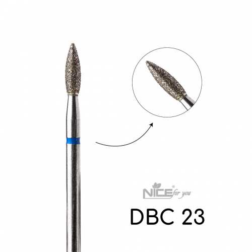 Фреза алмазная Nice for you ПЛАМЯ DBС 23 Синее