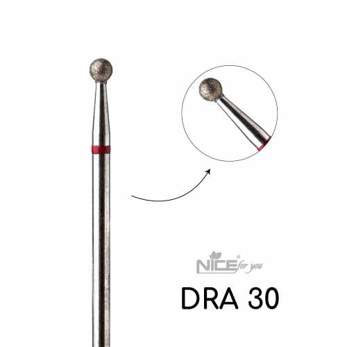 Фреза алмазная Nice for you ШАР DRA 30 Красный