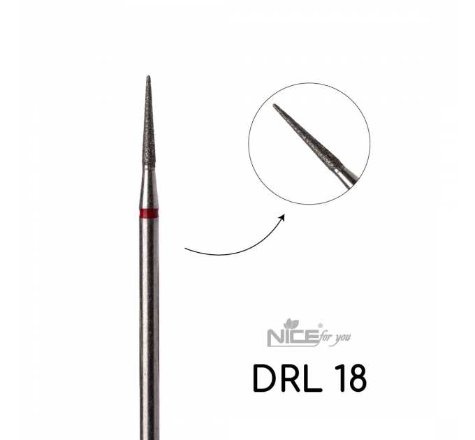 Фреза алмазная Nice for you КОНУС DRL 18 Красный