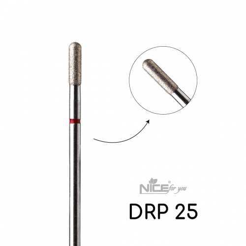 Фреза алмазная Nice for you ЦИЛИНДР DRP 25 Красный