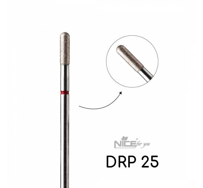 Фреза алмазная Nice for you ЦИЛИНДР DRP 25 Красный