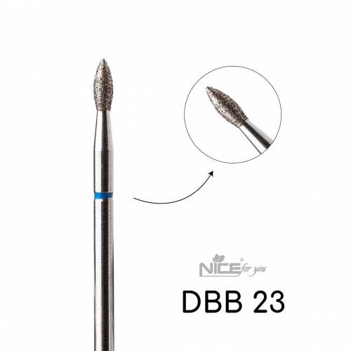 Фреза алмазная Nice for you ПЛАМЯ DBB 23 Синее (почка)