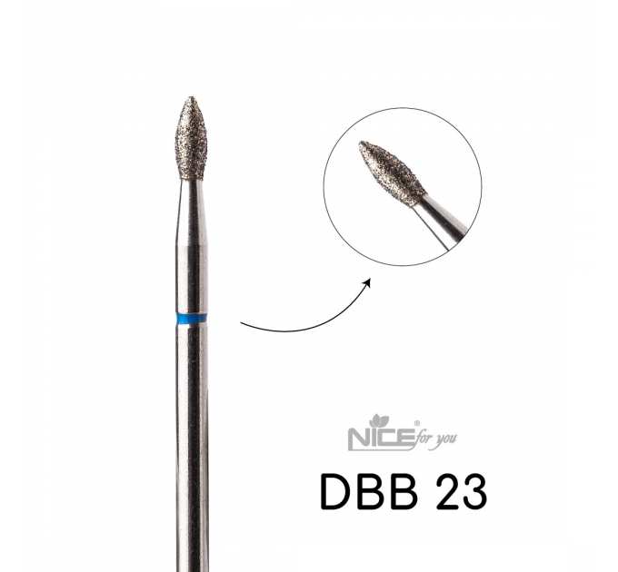 Фреза алмазная Nice for you ПЛАМЯ DBB 23 Синее (почка)