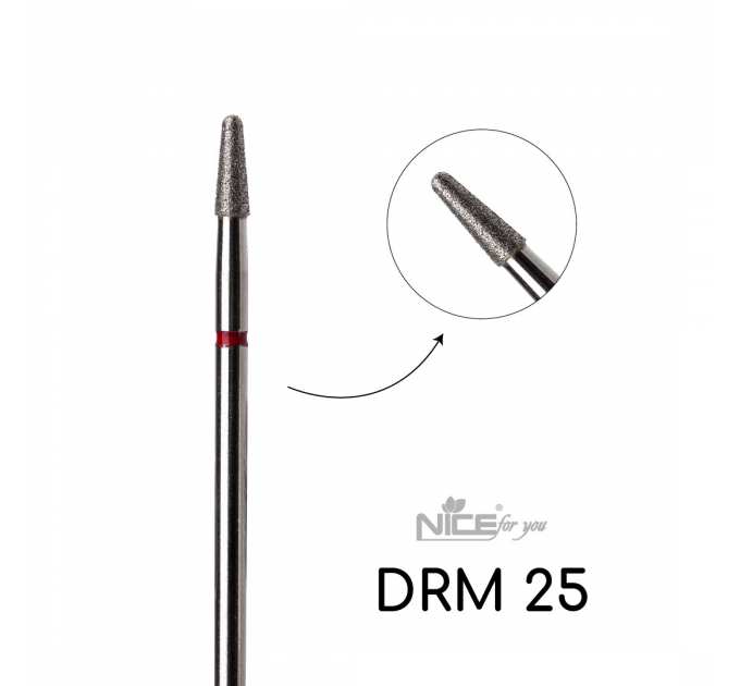 Фреза алмазная Nice for you КОНУС DRM 25 Красный