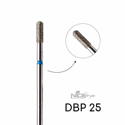 Фреза алмазная Nice for you ЦИЛИНДР DBP 25 Синий