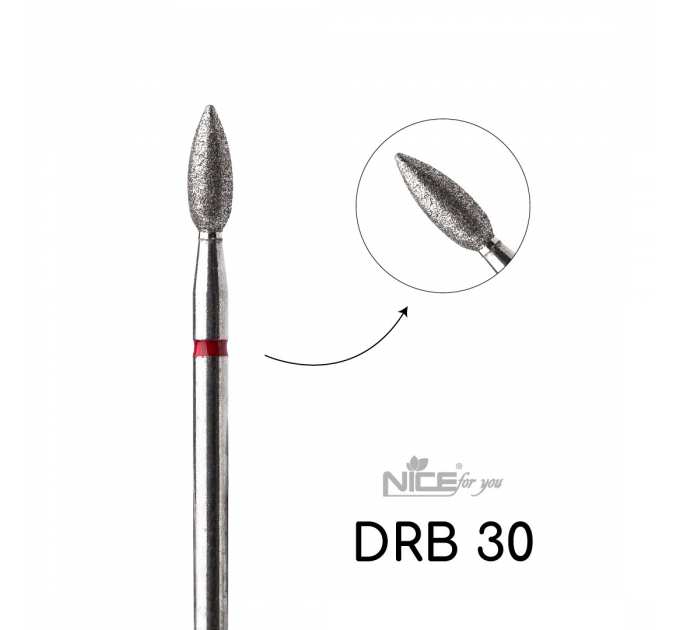 Фреза алмазная Nice for you ПАМЯ DRB 30 Красное (Почка)