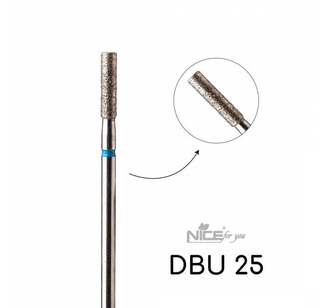 Фреза алмазная Nice for you ЦИЛИНДР DBU 25 Синий