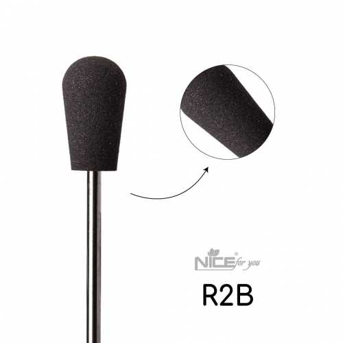 Силиконовая фреза Nice for you ГРУША черная R2B