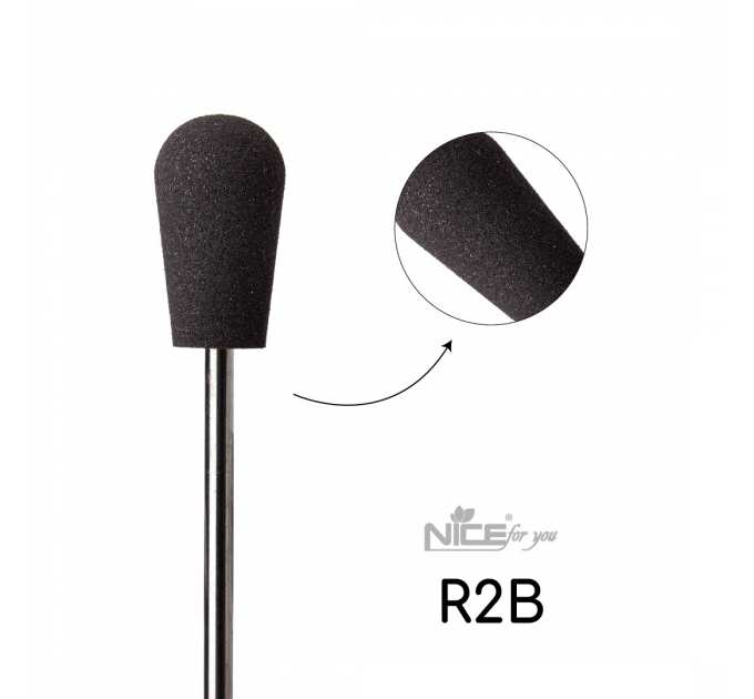 Силиконовая фреза Nice for you ГРУША черная R2B