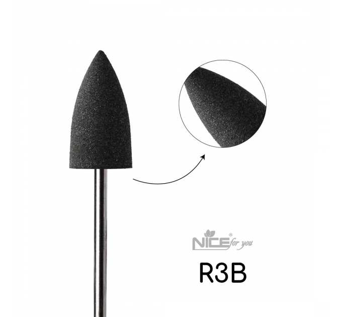 Силиконовая фреза Nice for you КОНУС большой черный R3B