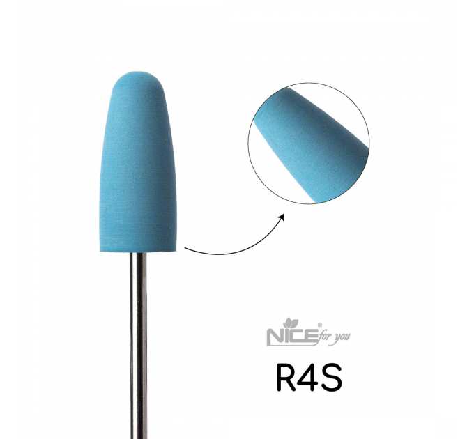 Силиконовая фреза Nice for you ЦИЛИНДР голубой R4S