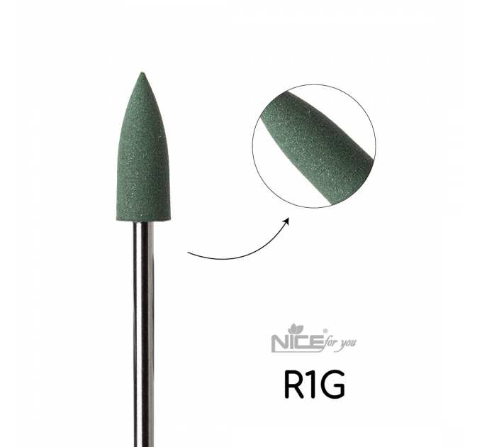 Силиконовая фреза Nice for you КОНУС средний зеленый R1G