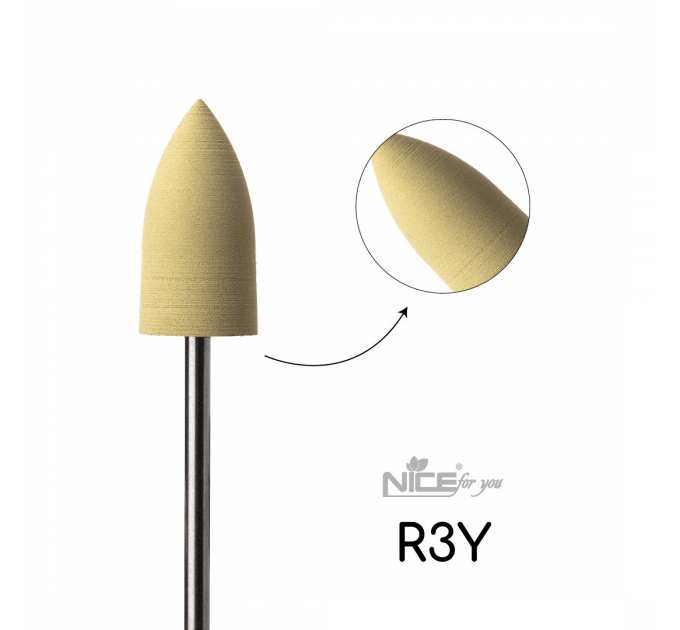 Силиконовая фреза Nice for you КОНУС большой желтый R3Y