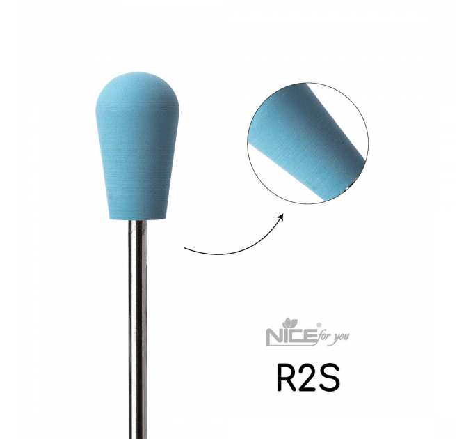 Силиконовая фреза Nice for you ГРУША голубая R2S
