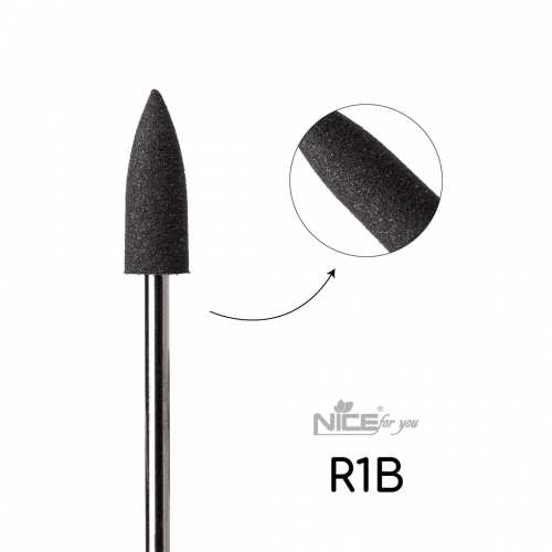 Силиконовая фреза Nice for you КОНУС средний черный R1B