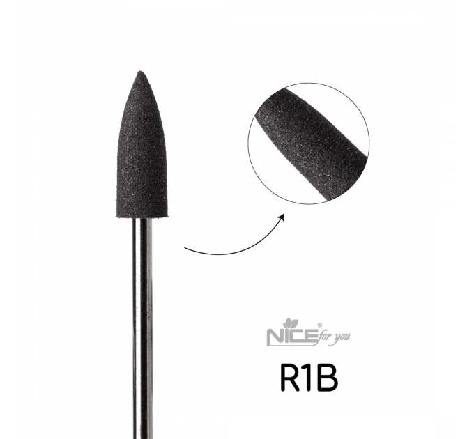 Силиконовая фреза Nice for you КОНУС средний черный R1B