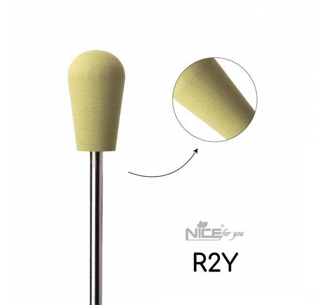 Силиконовая фреза Nice for you ГРУША желтая R2Y