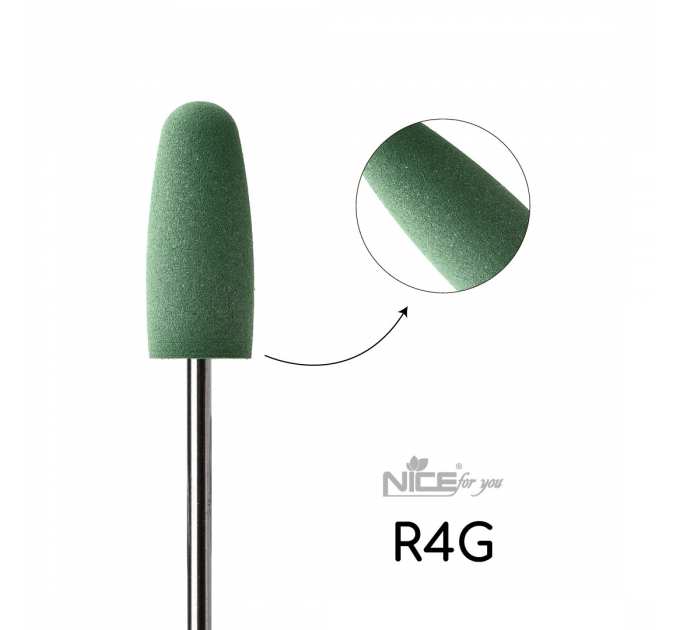 Силиконовая фреза Nice for you ЦИЛИНДР зеленый R4G