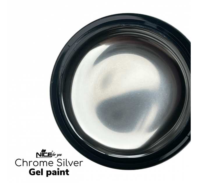 Металлизированная гель-краска Nice for you Chrome Silver 5 г