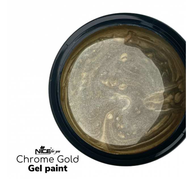 Металлизированная гель-краска Nice for you Chrome Gold 5 г