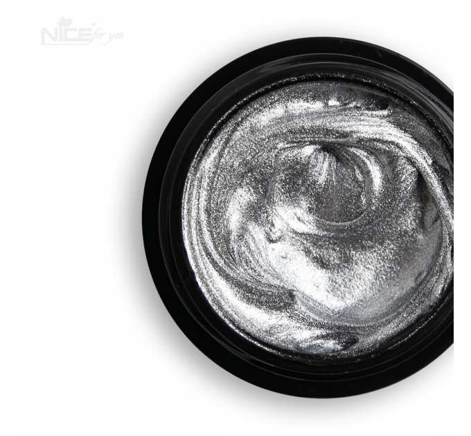 Гель-паста для дизайна Nice for you Gel paste 2D Silver Серебристая 5 г