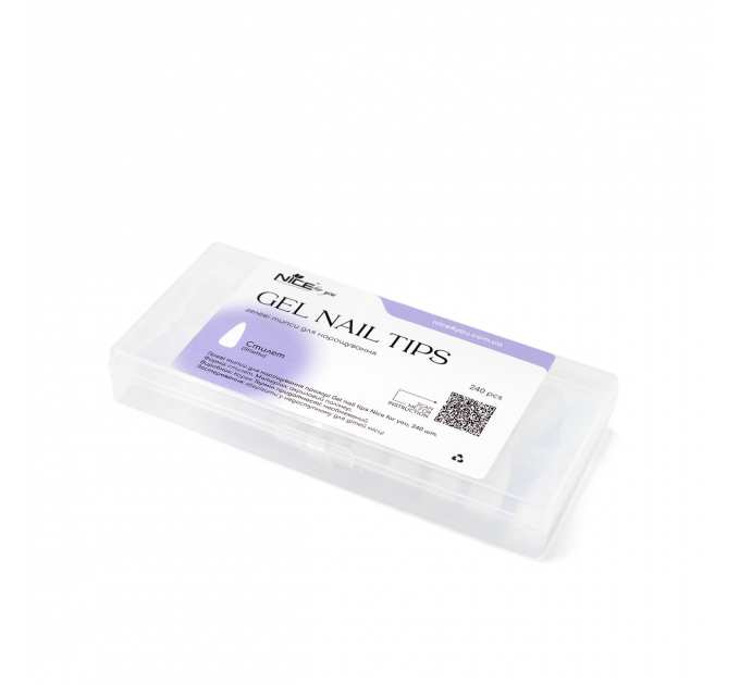 Гелевые типсы для наращивания Nice for you Stiletto Gel nail tips 240 шт