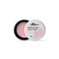 Гель для наращивания Nice for you Medium gel №08 Light pink Светло-розовый с шимером 15 г