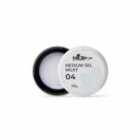 Гель для наращивания Nice for you Medium gel №04 Milky Молочный с шимером 50 г