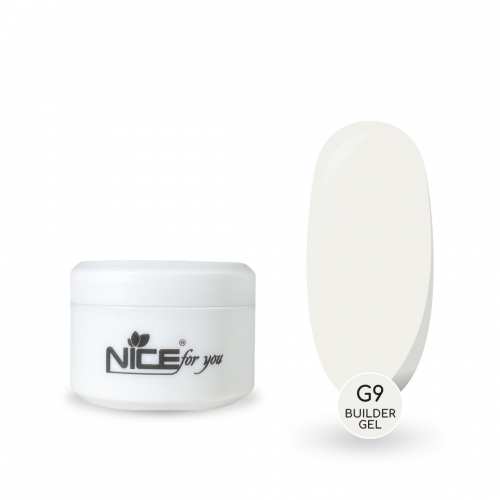 Гель для наращивания Nice for you Builder gel G-9 Ice milk Молочный 15 г