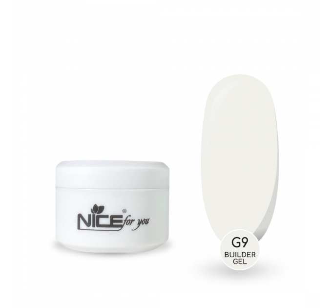 Гель для наращивания Nice for you Builder gel G-9 Ice milk Молочный 15 г