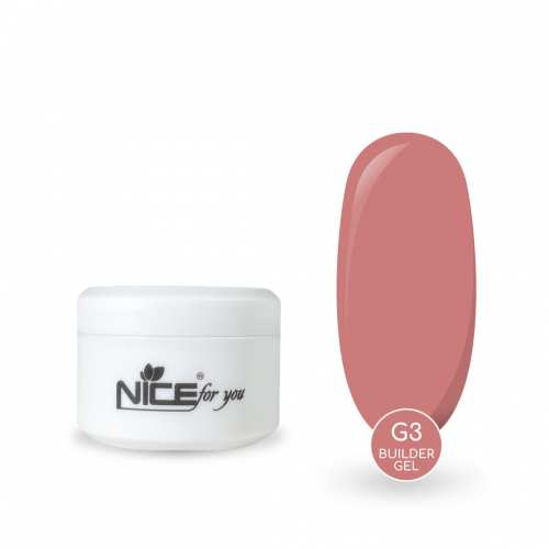 Гель для наращивания Nice for you Builder gel G-3 Rose Cloud Персиково-розовый 15 г