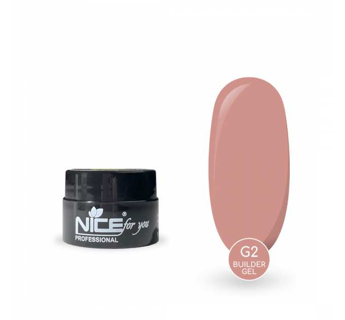 Гель для наращивания Nice for you Builder gel G-2 French Peach Натуральный бежевый 5 г