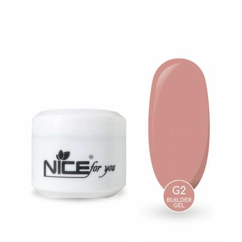 Гель для наращивания Nice for you Builder gel G-2 French Peach Натуральный бежевый 30 г