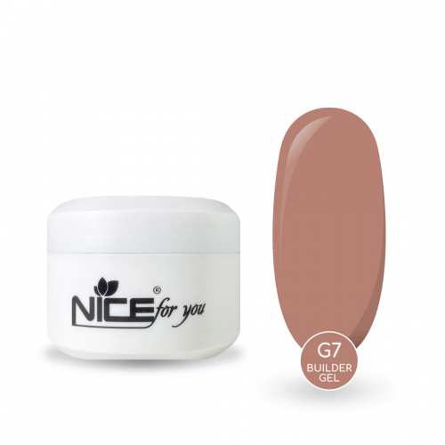 Гель для наращивания Nice for you Builder gel G-7 Mocco Карамельный 50 г