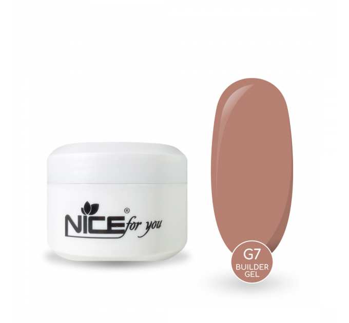 Гель для наращивания Nice for you Builder gel G-7 Mocco Карамельный 50 г