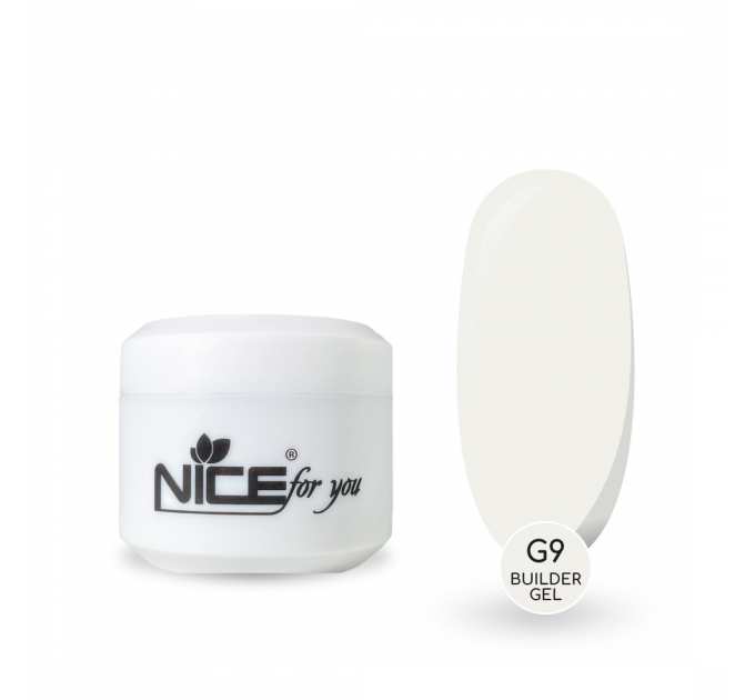 Гель для наращивания Nice for you Builder gel G-9 Ice milk Молочный 30 г