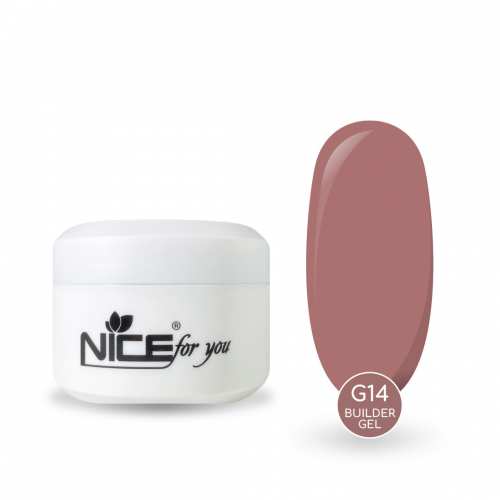 Гель для наращивания Nice for you Builder gel G-14 Terra Rose Терракотовая роза 50 г