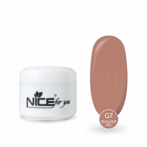 Гель для наращивания Nice for you Builder gel G-7 Mocco Карамельный 30 г