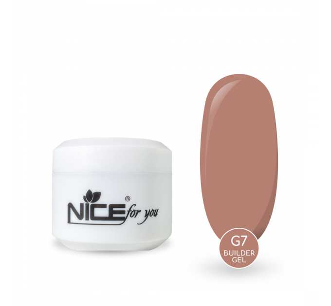 Гель для наращивания Nice for you Builder gel G-7 Mocco Карамельный 30 г