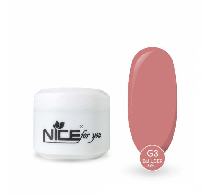 Гель для наращивания Nice for you Builder gel G-3 Rose Cloud Персиково-розовый 30 г
