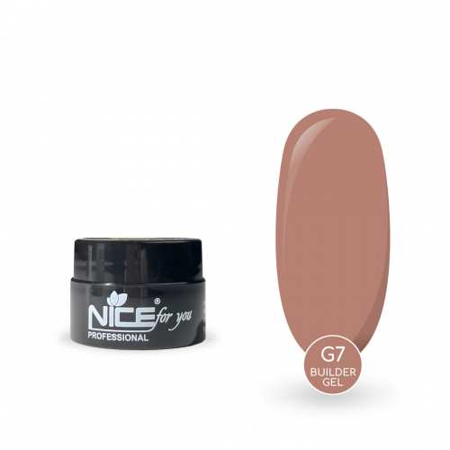Гель для наращивания Nice for you Builder gel G-7 Mocco Карамельный 5 г