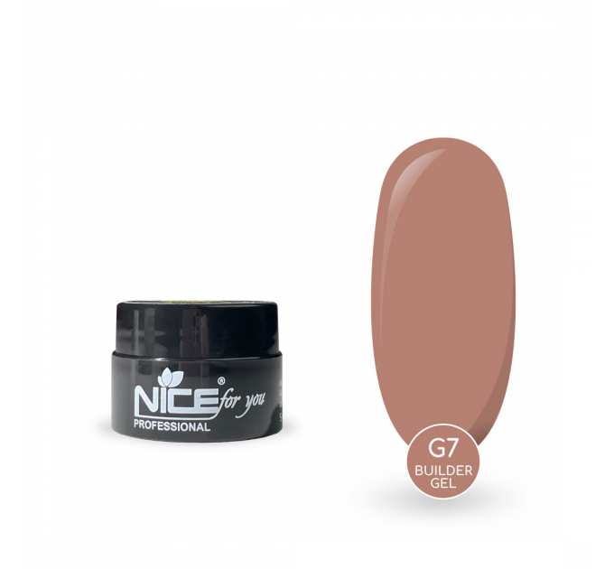 Гель для наращивания Nice for you Builder gel G-7 Mocco Карамельный 5 г