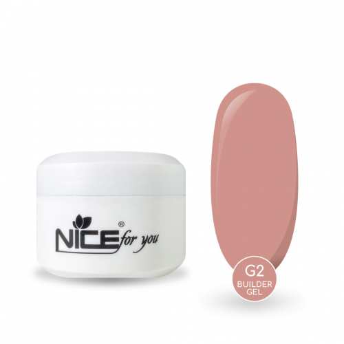 Гель для наращивания Nice for you Builder gel G-2 French Peach Натуральный бежевый 50 г