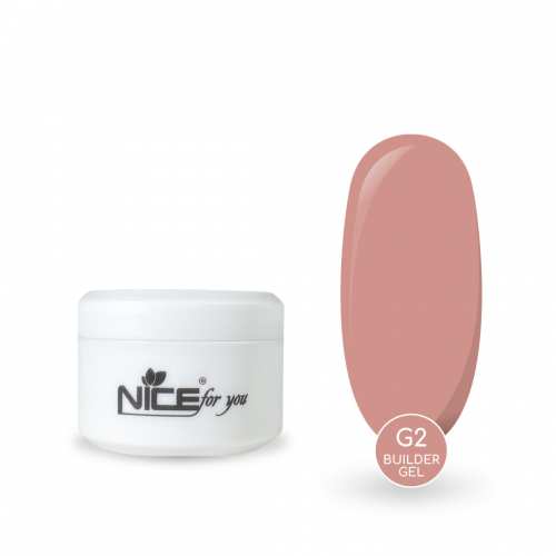 Гель для наращивания Nice for you Builder gel G-2 French Peach Натуральный бежевый 15 г
