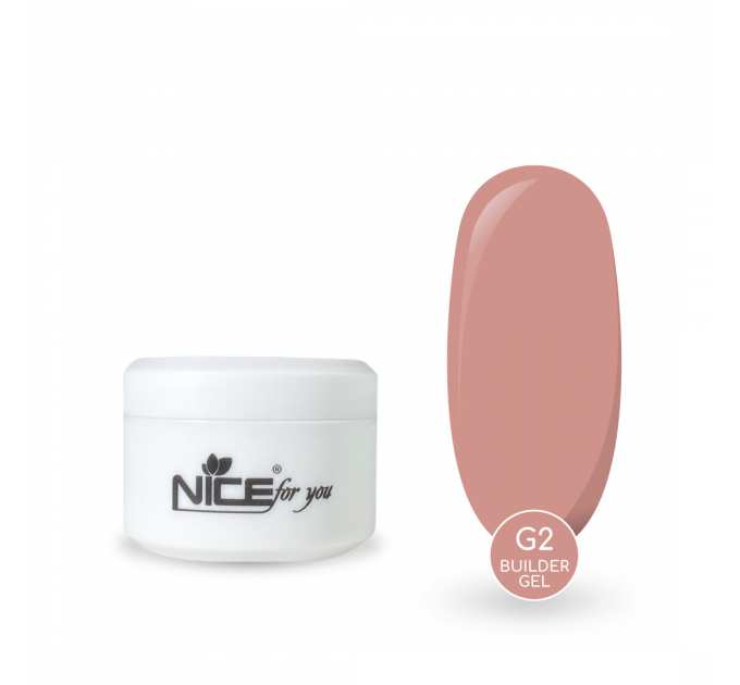 Гель для наращивания Nice for you Builder gel G-2 French Peach Натуральный бежевый 15 г