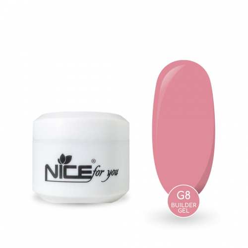 Гель для наращивания Nice for you Builder gel G-8 Lolly pop Ярко-розовый 30 г