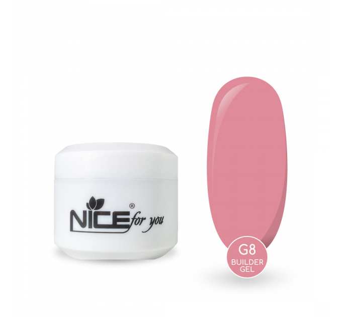 Гель для наращивания Nice for you Builder gel G-8 Lolly pop Ярко-розовый 30 г