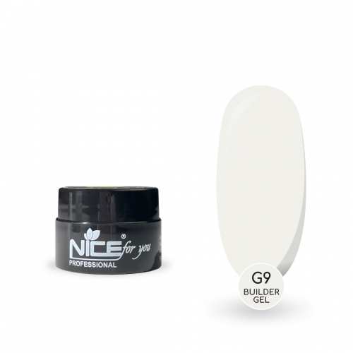 Гель для наращивания Nice for you Builder gel G-9 Ice milk Молочный 5 г